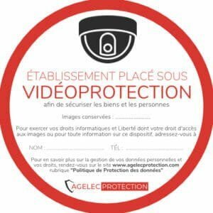 Autocollant vidéosurveillance